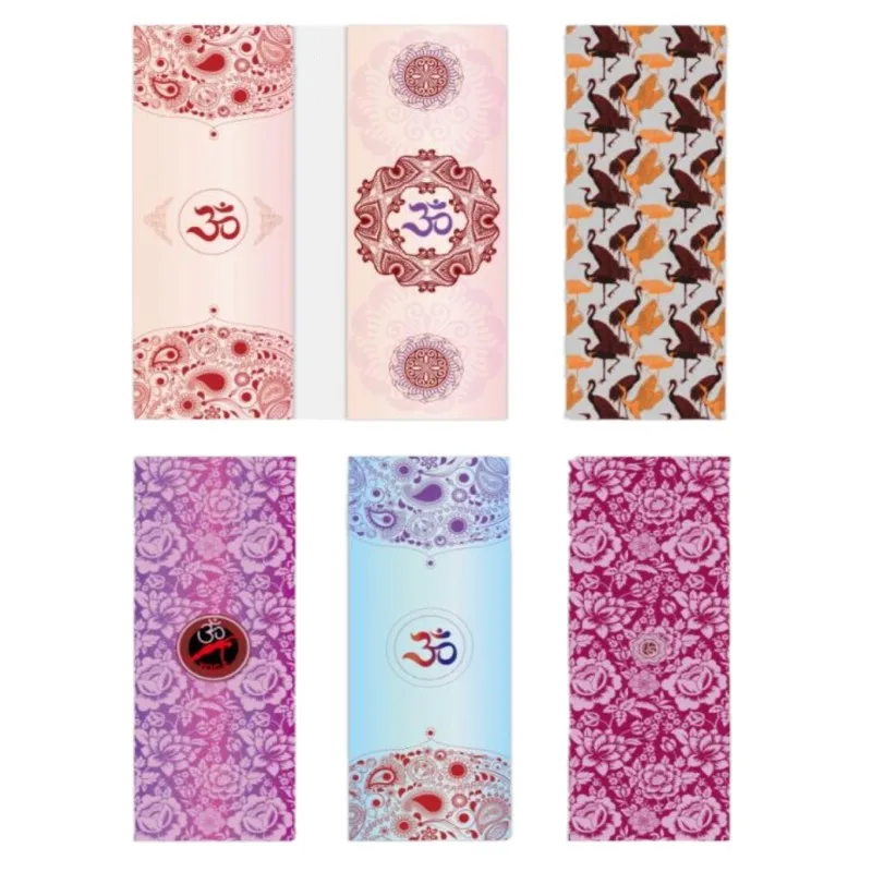 

5mm New Printed Natural Rubber Slip-resistant Yoga Mats Comfortable Suede Fabric Exercise Yoga Mat Pilates Gymnastic Mat