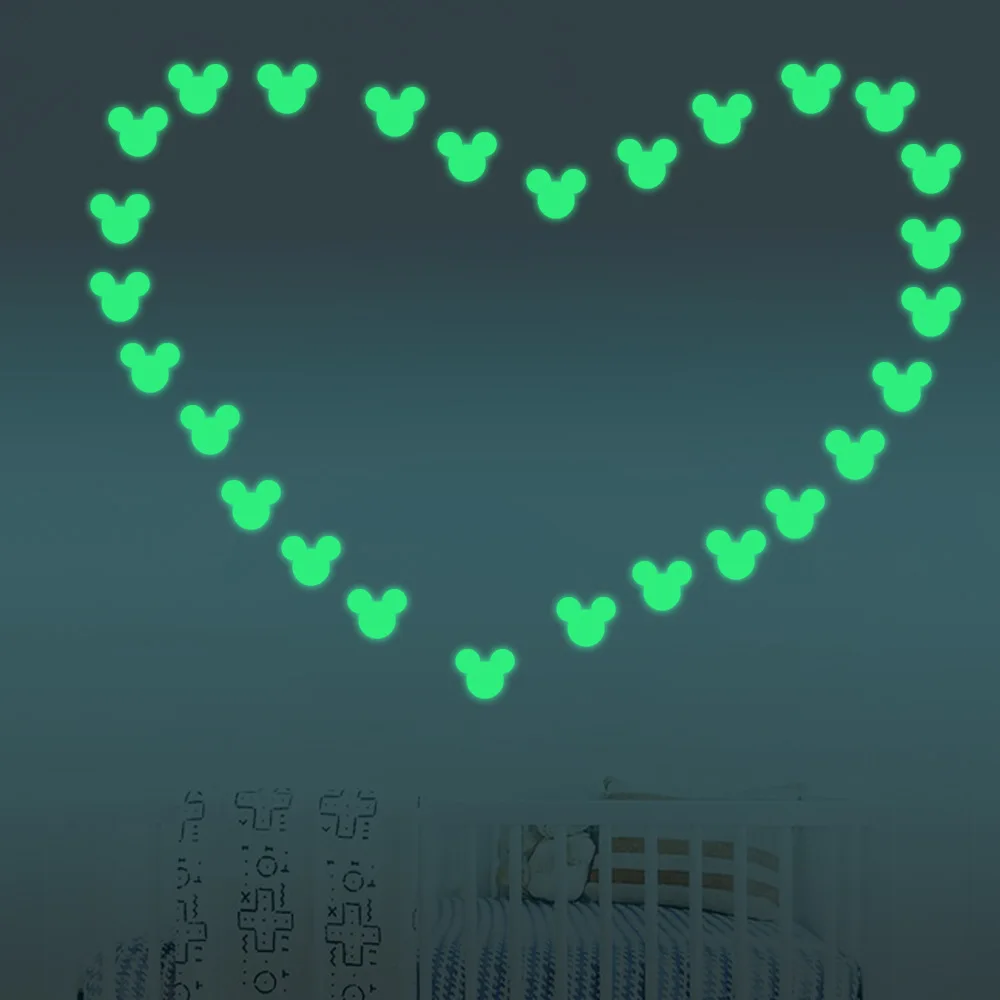 Декоративная светящаяся Настенная Наклейка для домашнего интерьера