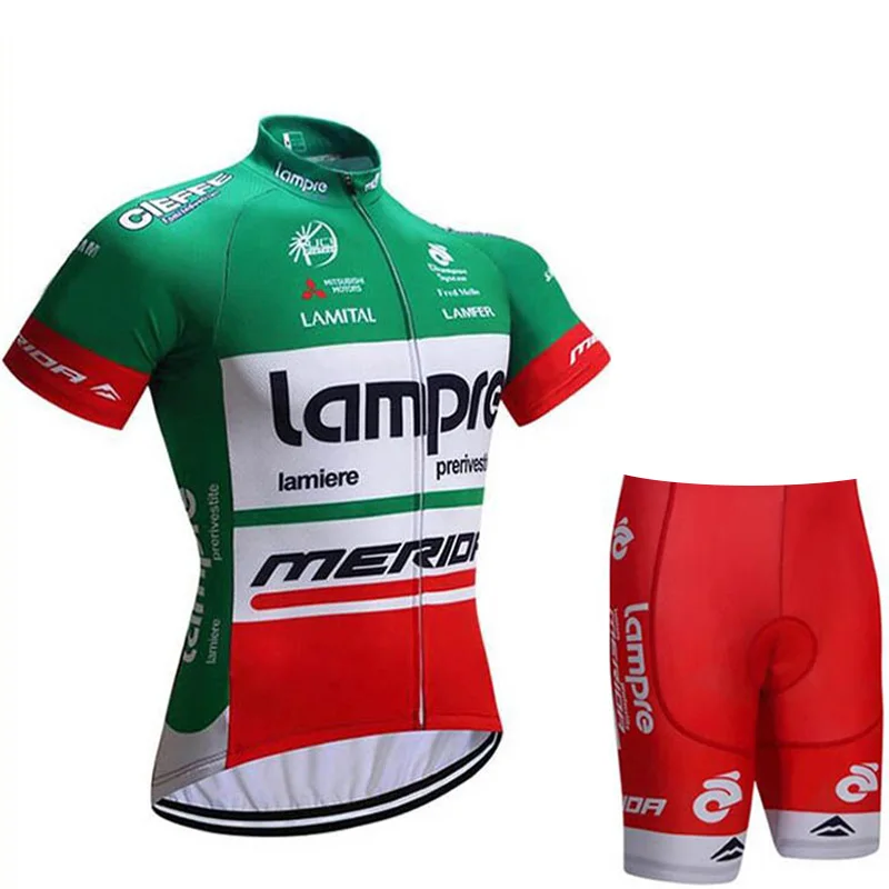 Триатлон Lampre бренд Велоспорт Джерси Набор мотобайк велосипед велотренажер
