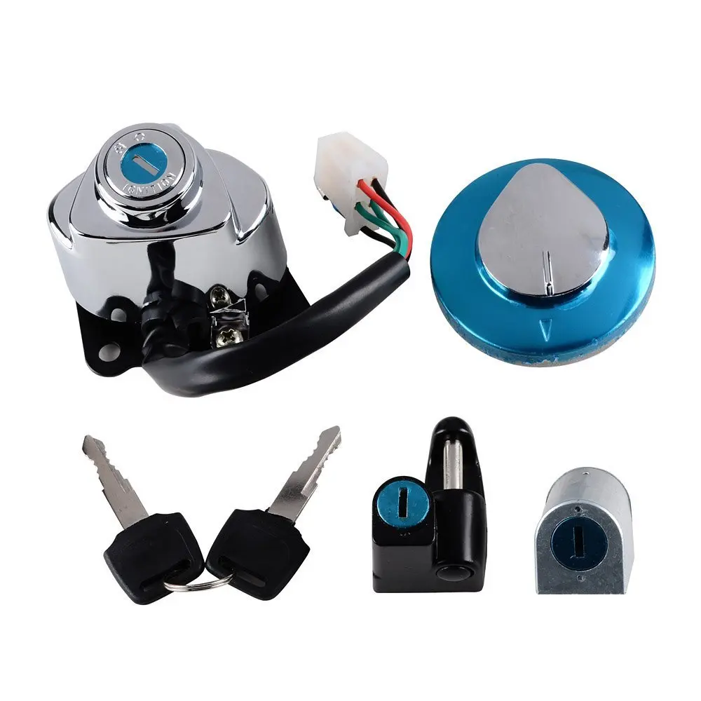 Комплект замков рулевого управления с топливным газом и зажиганием + 2 ключа для