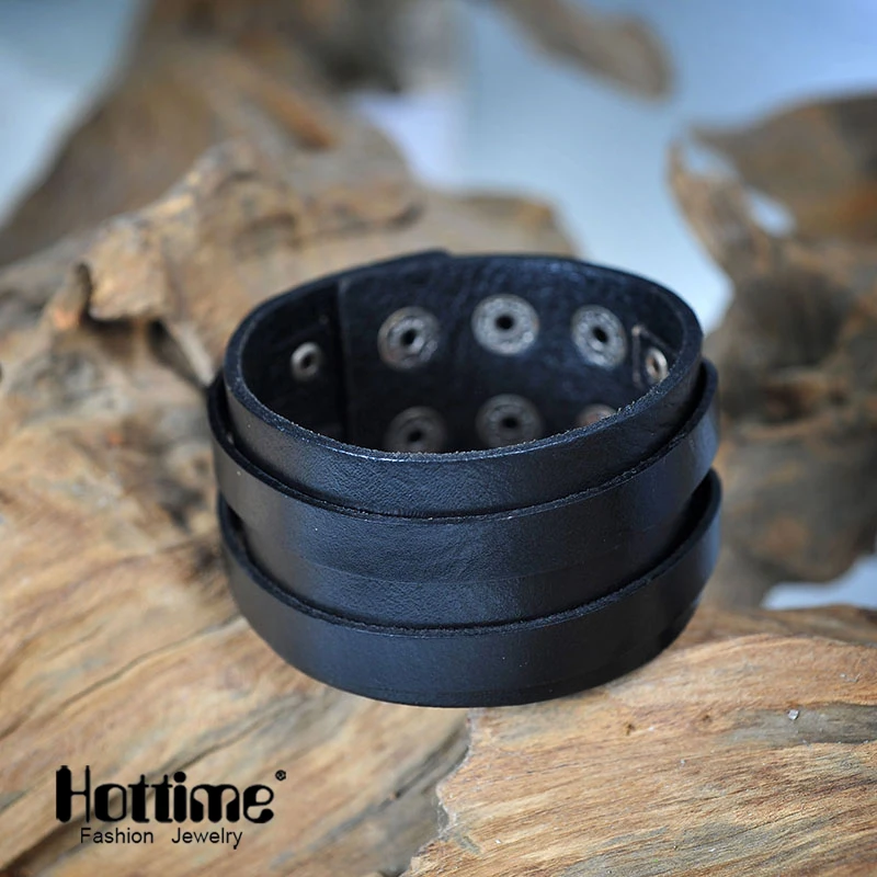 Новое поступление модный двойной ремень итальянская Натуральная Кожа запястье