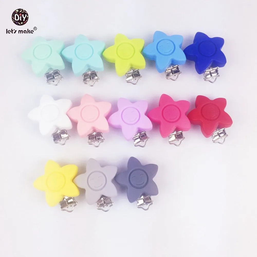 Let's make baby teether пустышка силиконовая Солнцезащитная клипса Ecofriendly DIY Crafts 20 шт.