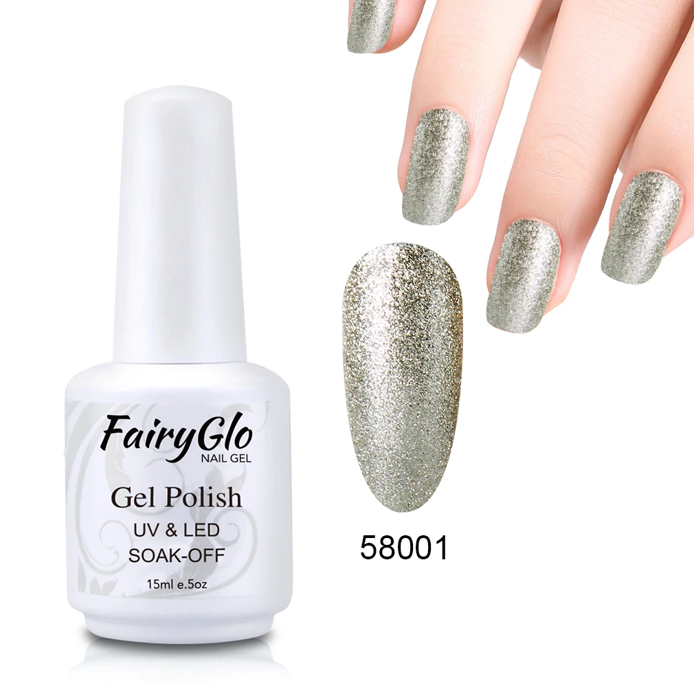 FairyGlo 15 мл Bling Platinum лак для ногтей тиснение краски Лак для ногтей Vernis a Ongle Nagellak эмаль счастливый лак Гибридный лак - Цвет: 58001