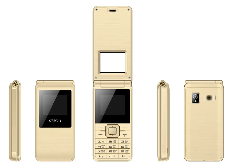 SERVO русская клавиатура флип-раскладушка мобильный телефон 1,7" две sim-карты большой шрифт FM MP3 старый человек GSM сотовые телефоны