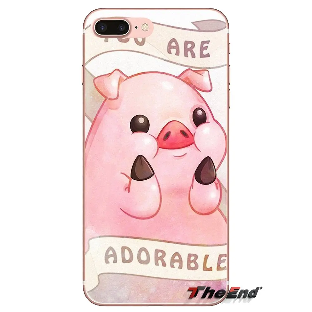 For Xiaomi Mi3 Samsung A10 A30 A40 A50 A60 A70 Galaxy S2 Note 2 Grand Core Prime funny cute lovely pig Transparent TPU Cover Bag |