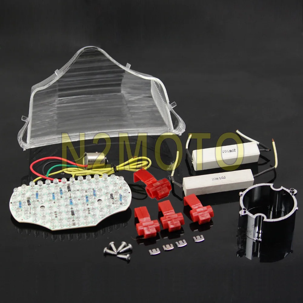 Встроенный прозрачный светодиодный задний фонарь поворотники лампа для Yamaha FZ6