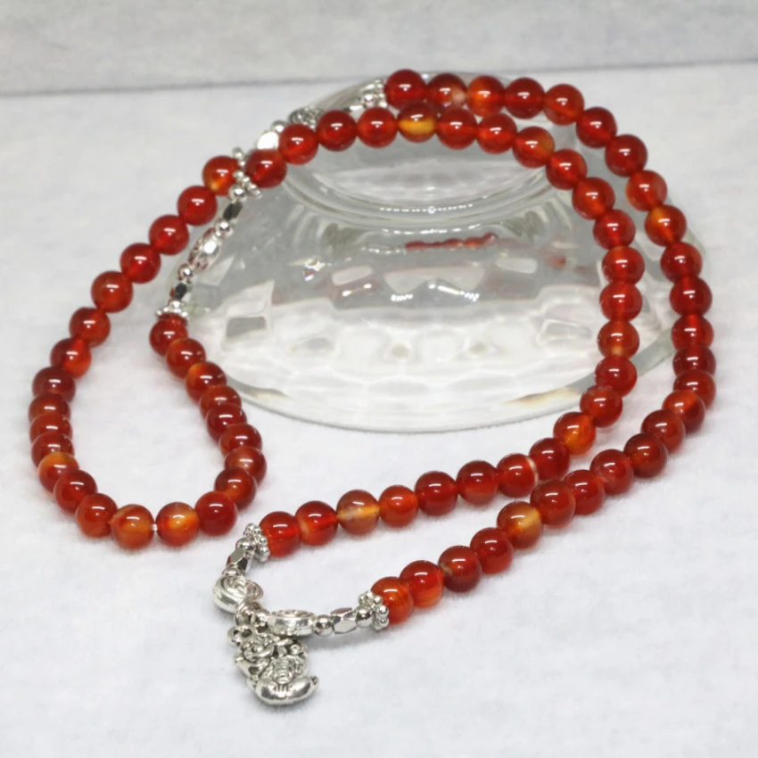 Уникальный дизайн 6 мм круглый натуральный камень красный агат оникс Сердолик