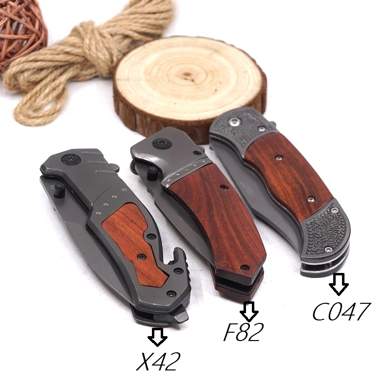 Tactical Knife Folding multi-function Survival Hunting Camping Tool Wooden Handle Outdoor Pocket Knives EDC Multi Tools | Инструменты