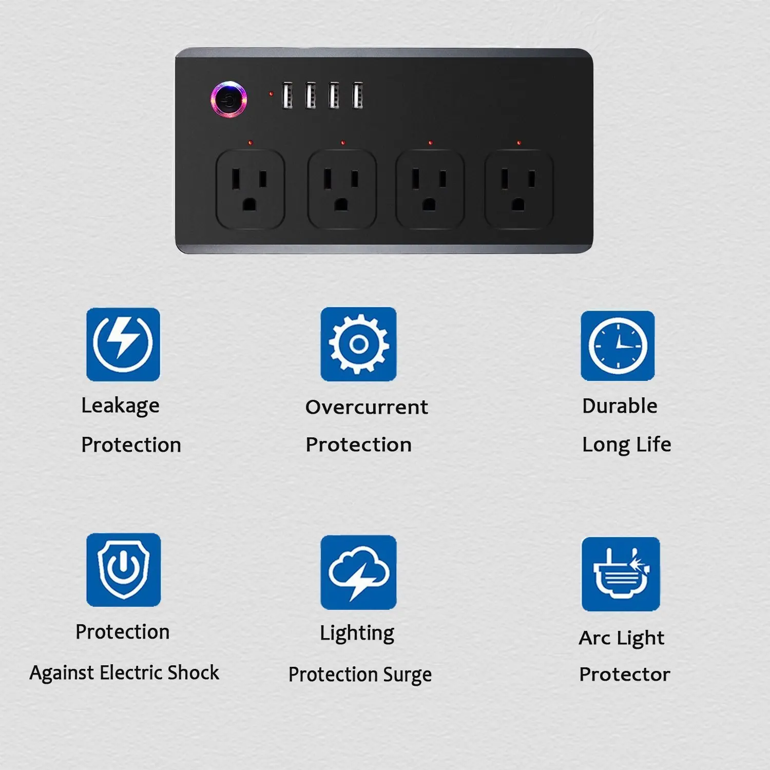 Смарт Wi-Fi сетевой фильтр 4 розетки США розетка с usb зарядными портами Homekit работает с Alexa Echo, Google Home