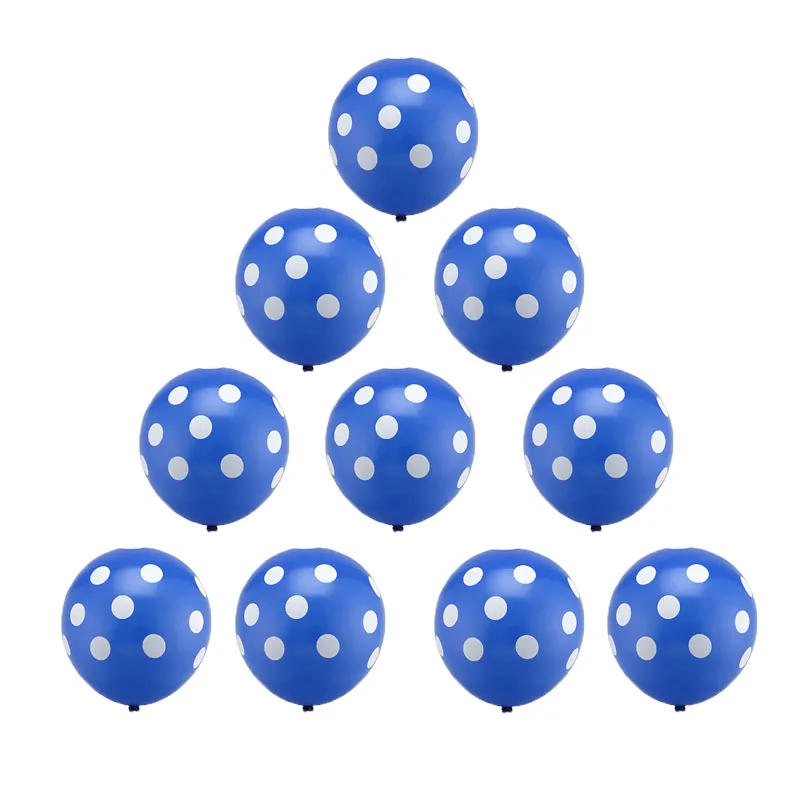 blue 10 шт./лот 12 дюймов 2,8 г латексных шарика в горошек Воздушные шары воздушные шары надувные свадебные праздничное украшение для дня рождения надувные шары для вечеринки для детей - Цвет: blue