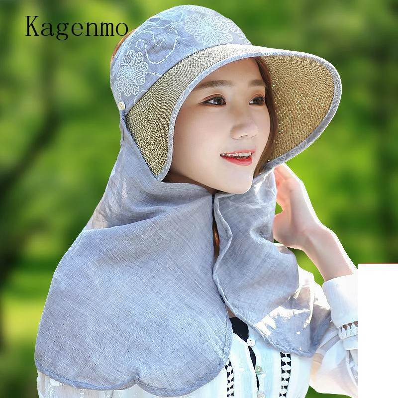 Кепка от солнца с защитой лица и шеи большими полями|women sun hat|fashion hatssun hat |