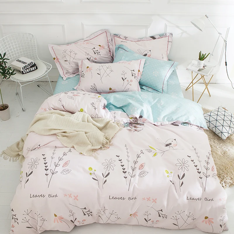 Комплект постельного белья из 100% хлопка для двуспальной кровати с зеркальным