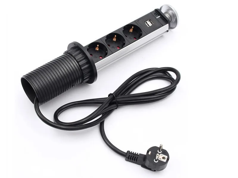 3 Европейский разъем электропитания всплывающая розетка с питанием выдвижной