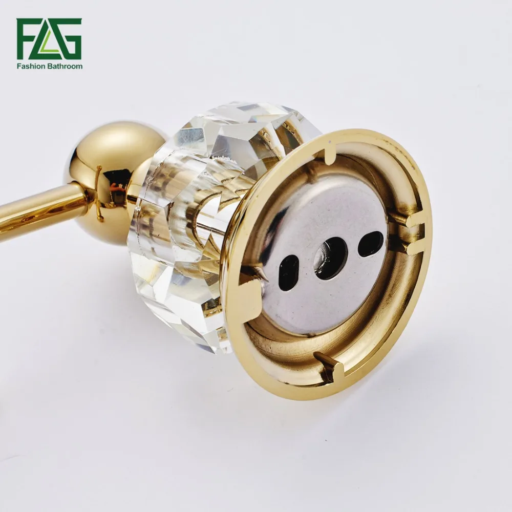 FLG аксессуары для ванной комнаты настенные латунные кристаллические золотистые