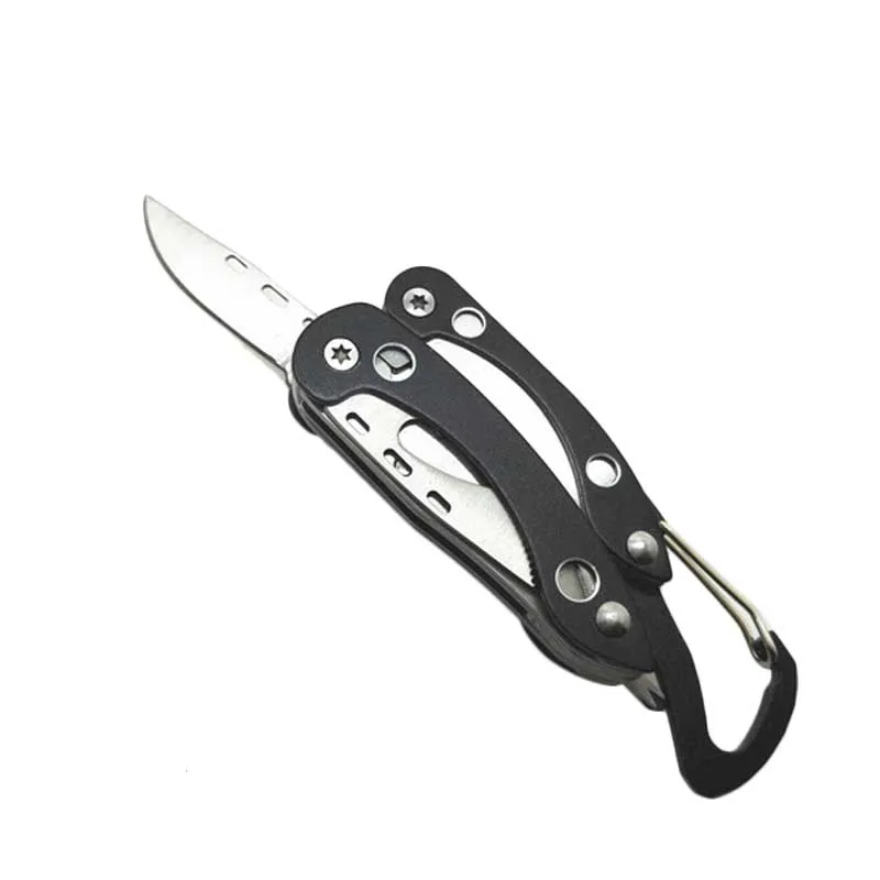EDC gear многоцелевой мини переносной персональный защитный инструменты туристическое снаряжение зажим плоскогубцы Тактический Открытый Набор выживания FC - Цвет: Черный