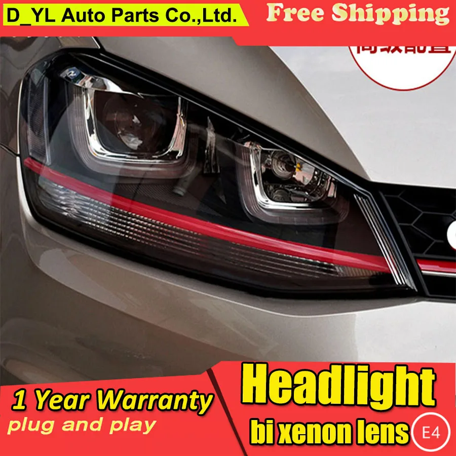 Автомобильный Стайлинг для VW Golf 7 GTI фары 2010 2012 golf mk7 светодиодный ные DRL линзы