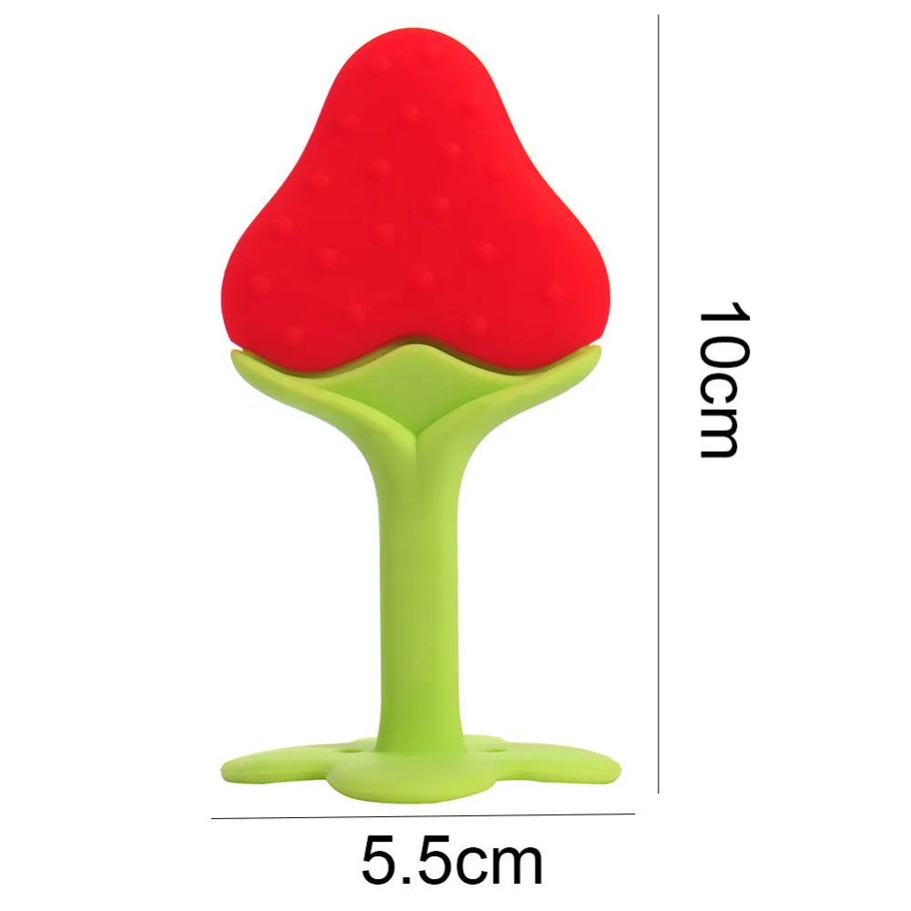 

New Safety Fruit Shape Baby Teether Baby Teething Toys Food Grade Silicone Teether Baby Dental Care Strengthening Tooth Training