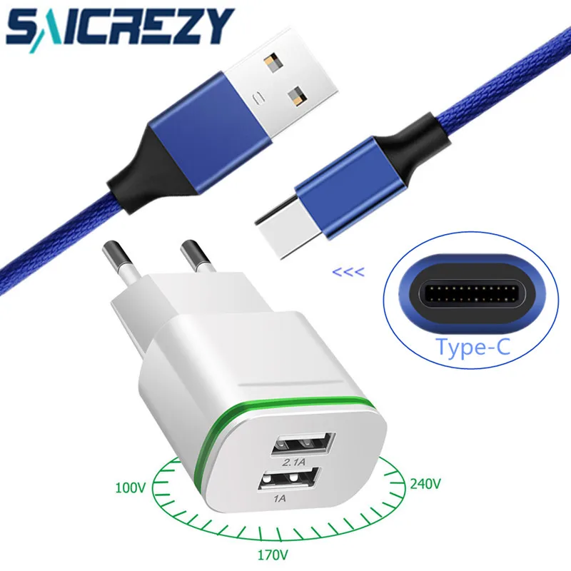 1 м USB Type C нейлоновый плетеный провод для быстрой зарядки зарядное устройство huawei