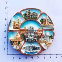 1pcs Rome Italy Tourist Souvenirs Fridge Magnets Piazza San Pietro Colosseum Magnetic Refrigerator Stickers Home