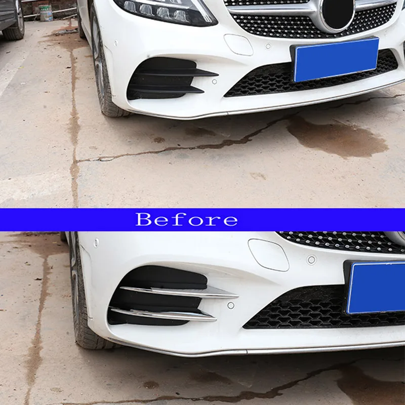 Для Mercedes Benz C Class W205 S205 C180 C260 C300 2019 авто Стайлинг ABS хромированные воздухозаборник