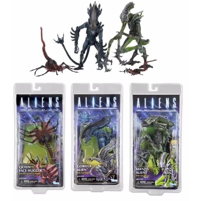 

Aliens vs Predator Figure Series Queen Face Hugger Mantis Gorilla Alien Warrior Action Figure Toy Doll Gift
