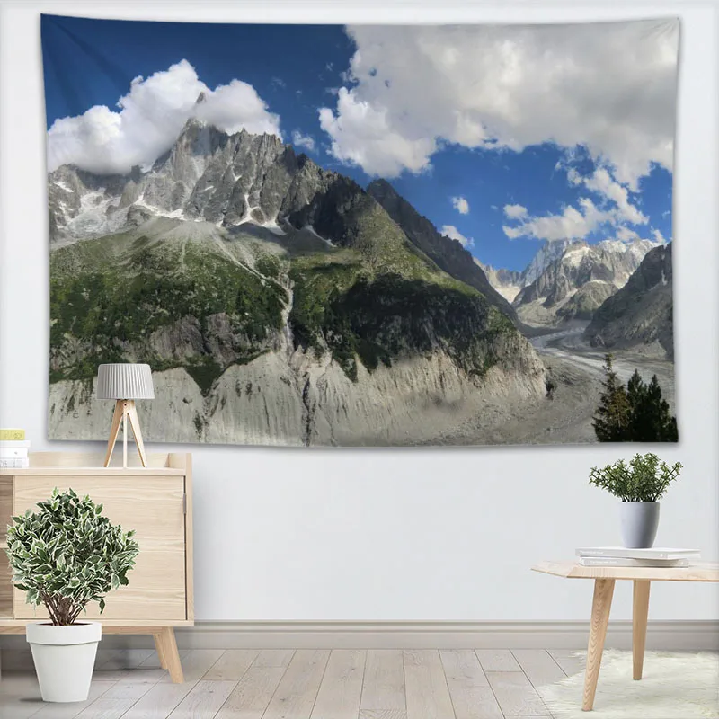 

Адаптируемые под требования заказчика Alps настенный гобелен украшения дома Настенный Ковер прямоугольной формы современный печать на ткан...