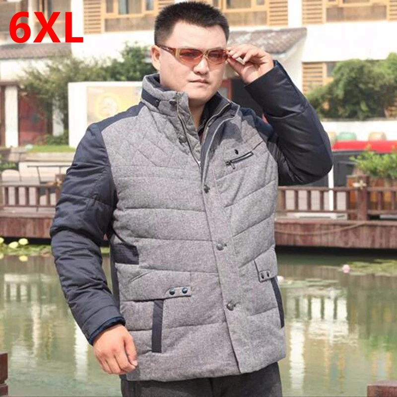 plus size down coat big size winter men's clothing outerwear Big yards Fertilizer increased down jacket Fat people loose coat