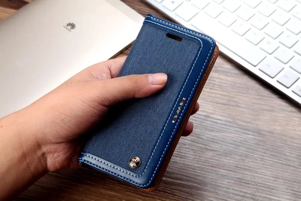 Джинсовый флип-чехол из искусственной кожи чехол для iPhone XS Max XR X XS чехол с отделениями для карт чехол-подставка для iPhone 6 6S 7 8 Plus чехол-кошелек