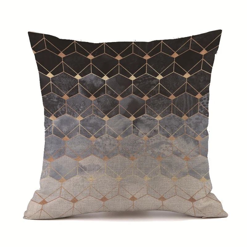 

Cotton linen linen geometric pillow pillowcase cushion cushion wholesale can be personalized printed cloth size custom wholesale