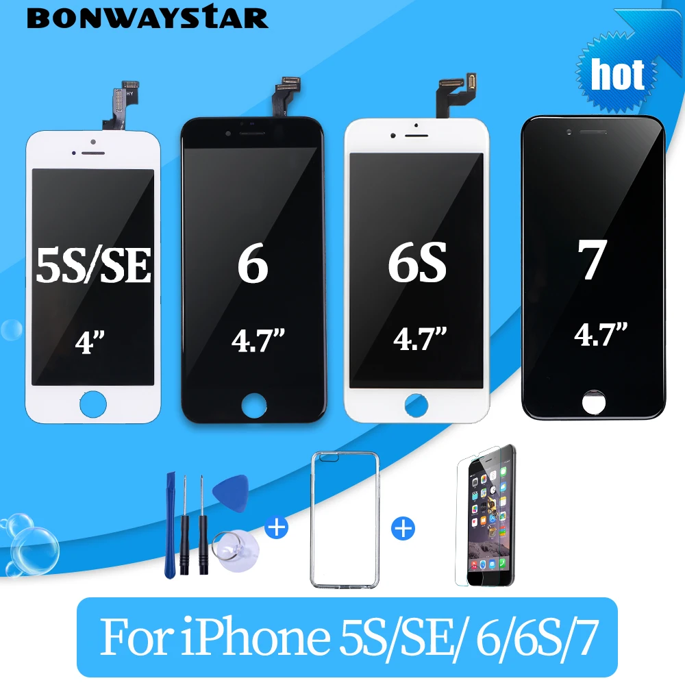ЖК дисплей класса AAAA для iPhone 6 6S 6Plus Plus с идеальным 3D сенсорным экраном дигитайзер