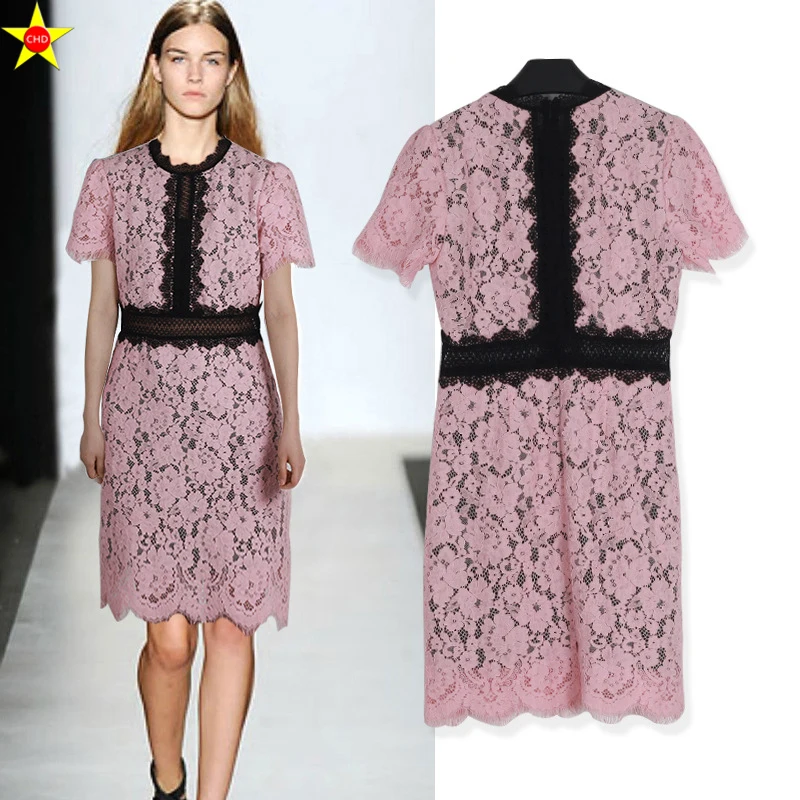 Выдалбливают L-5XL размера плюс повседневные женские кружевные платья 2019 модные
