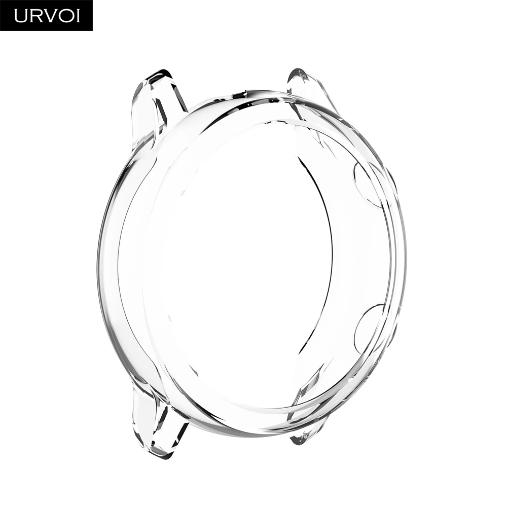 URVOI чехол для Galaxy watch Active/42 мм/46 мм ТПУ протектор кристалл цвета Рамка Тонкий чехол ультра тонкий чехол анти противоударный бампер - Цвет: Transparency