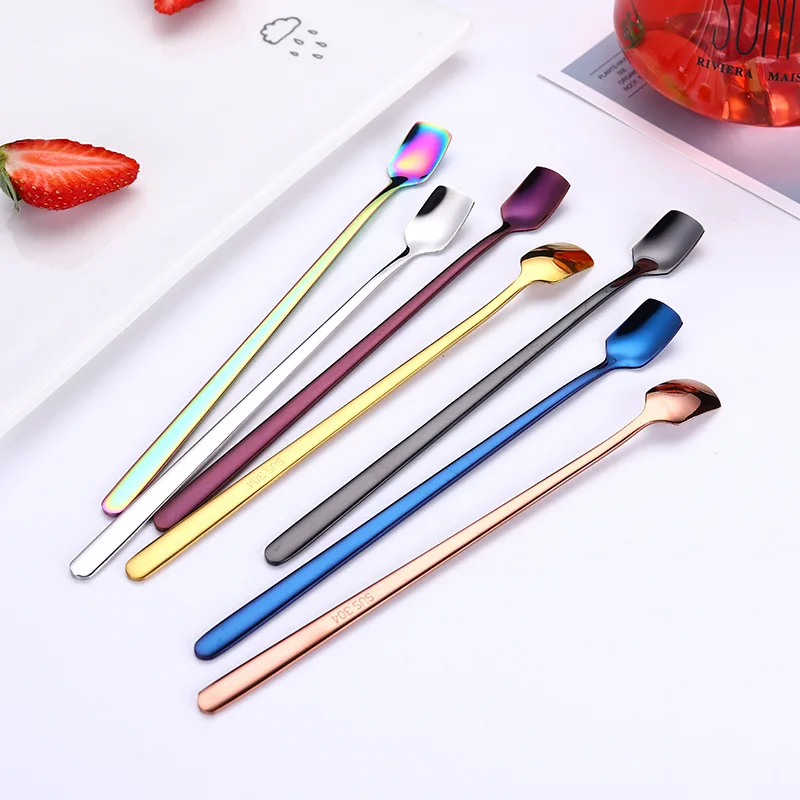 Креативный новый квадратный набор для молока и чая размером 17 см ложка из