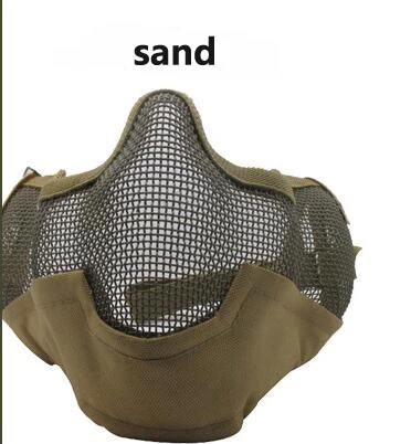 Высокое качество V2 жесткий металлическая сетка половину лица страйкбол защиты с