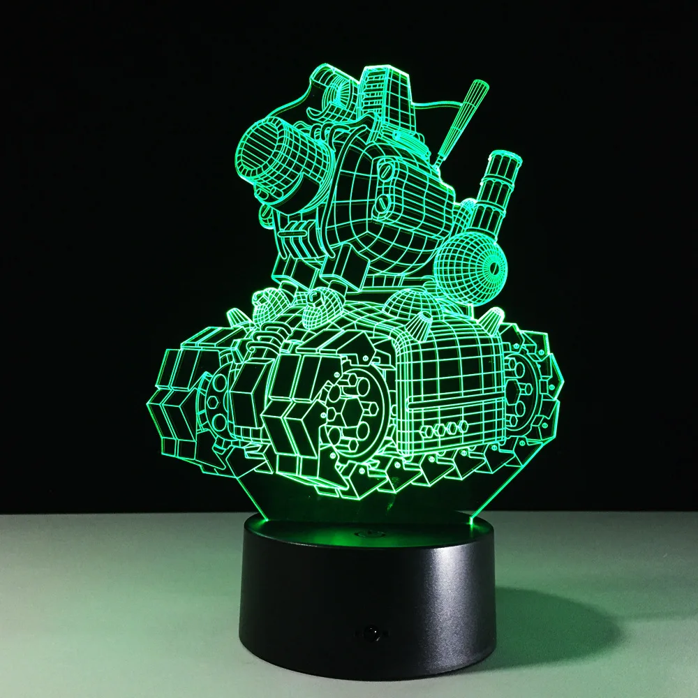 Бесплатная доставка 3D машина бак Lampara LED ночник лампа мультфильм новинка 7 видов