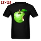 Женская футболка с зеленым принтом яблока, персонализированные топы, футболки, дизайнерская одежда с геометрическим рисунком, летние новые футболки XXXL