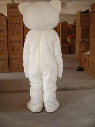 

2019 High quality hot small eyes plush bear Fancy Dress Cartoon Adult Animal Mascot Costume free shipping