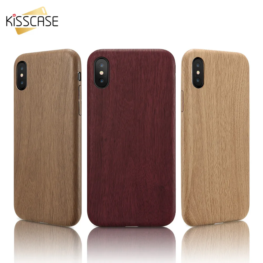 чехол на айфон 10 xs max Kisscase оригинальные деревянные кожи PU кожаный для iPhone 6 6S 7 8 Plus