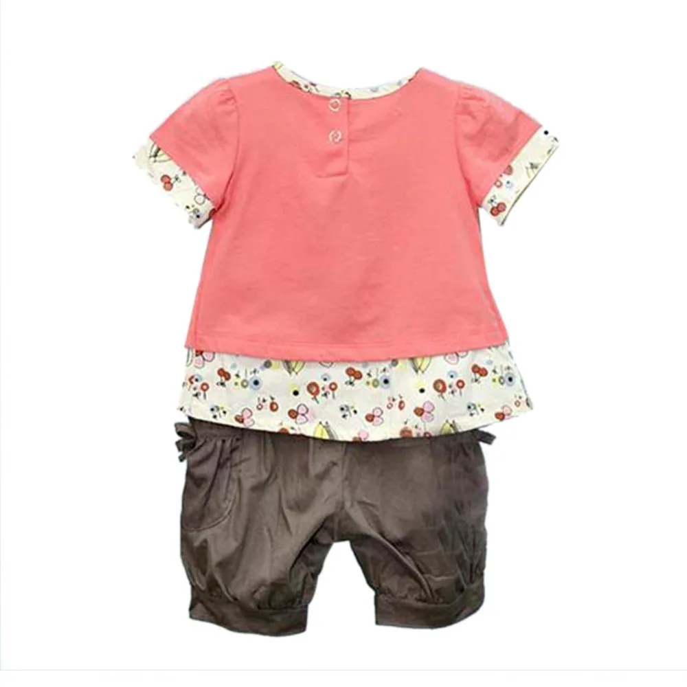 Комплект одежды из 3 предметов для маленьких девочек: топ с фруктовым принтом +