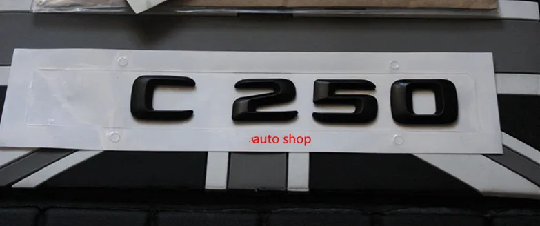 Матовый черный или хромированный &quotC 250&quot Автомобильный багажник задние буквы