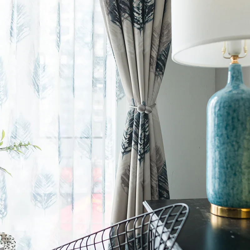 Современный бутик занавески s для спальни гостиной простой полный оттенок ткань