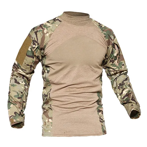 MAGCOMSEN футболки мужские с длинным рукавом камуфляж тактические футболки Slim Fit Мультикам военные армейские футболки мужская одежда AG-YWWS-19 - Цвет: CP