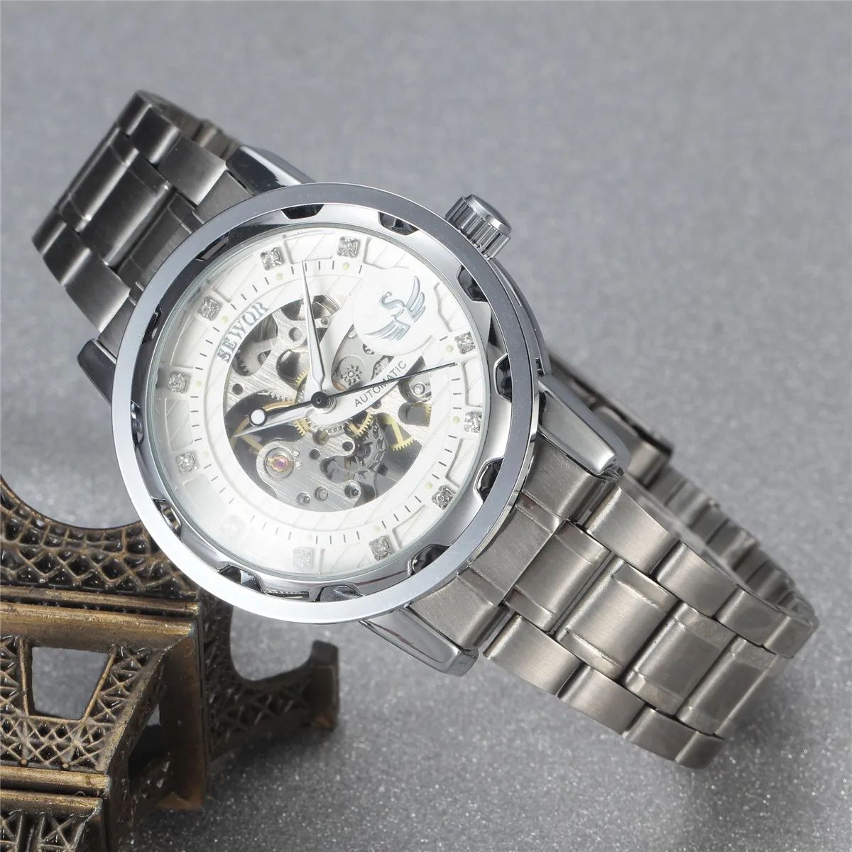 Новые SEWOR Брендовые спортивные часы мужские роскошные механические наручные со