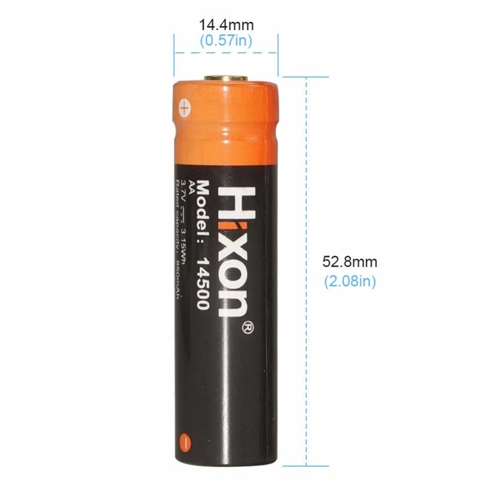 Hixon 2 шт перезаряжаемый 800mAh 3 7 V 14500 литий-ионный аккумулятор для мини светодиодный