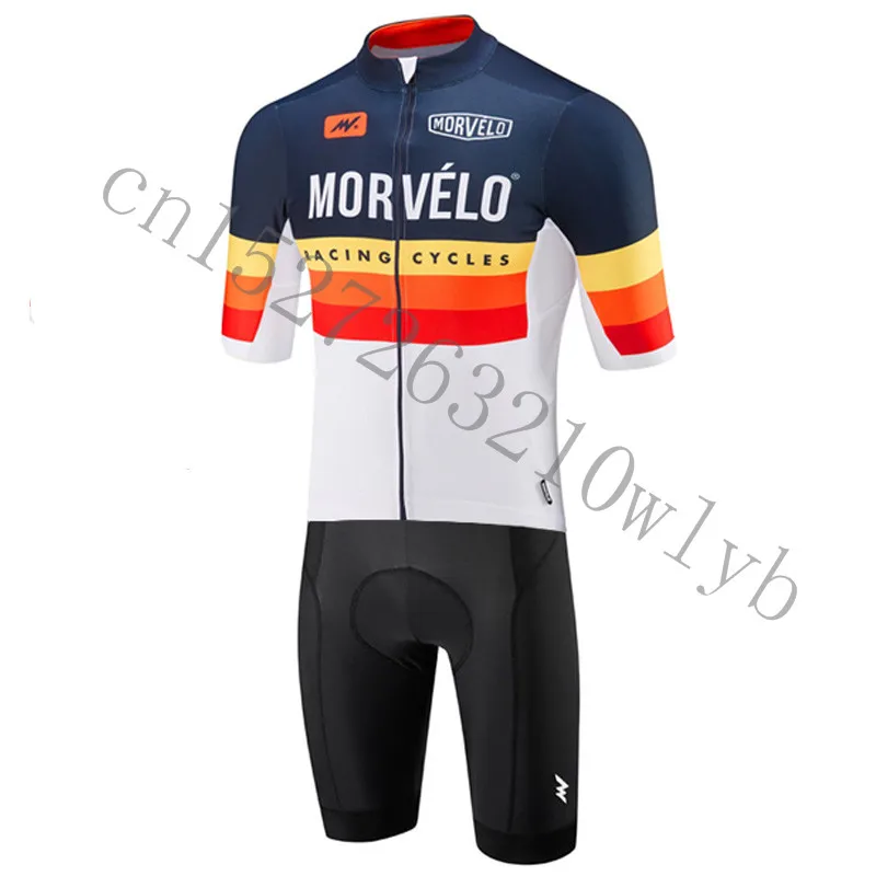 2019 Morvelo футболка с коротким рукавом велокостюм шорты наборы дышащая