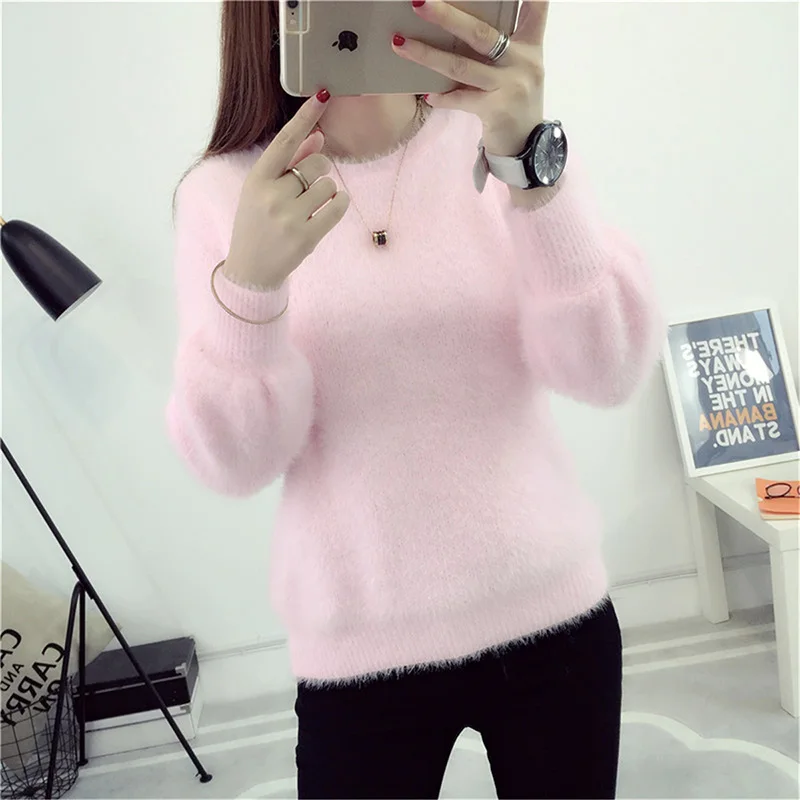 mohair female sweater for women top FEMALE SWEATER lady's turtlenecks women's pullover korean winter | Женская одежда