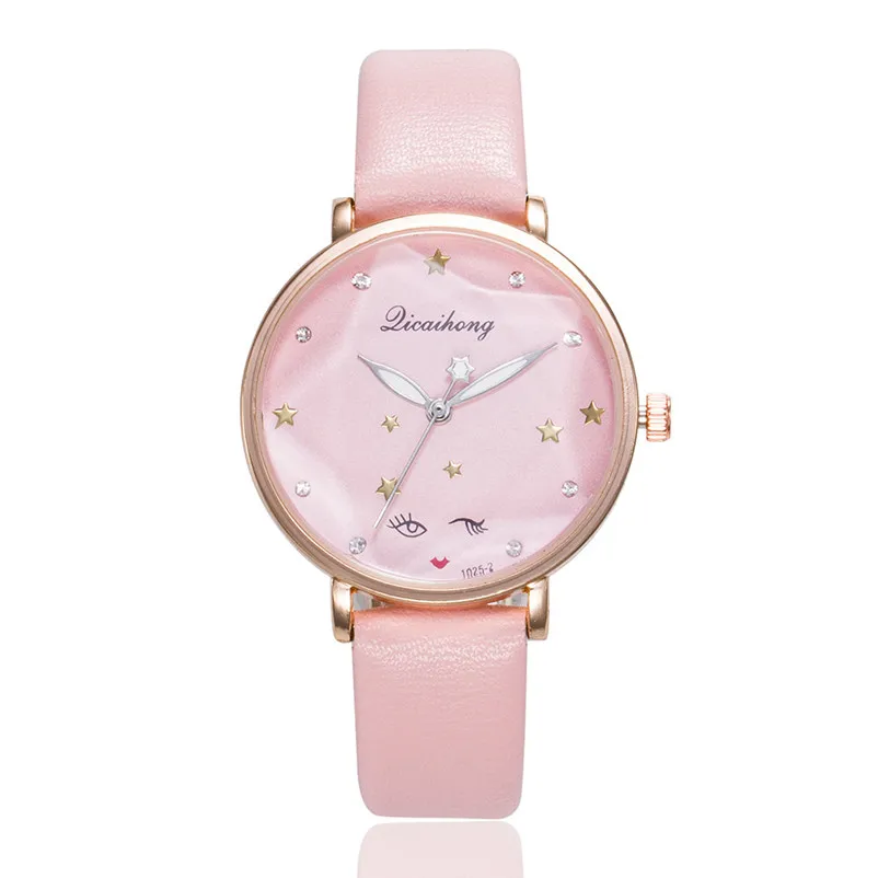 Женские часы с кожаным ремешком аналоговые кварцевые наручные relogio feminino J13 # N