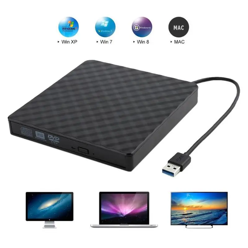 Внешний DVD накопитель USB 3 0 записывающее устройство для записи RW оптический