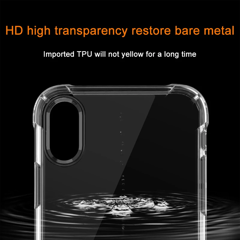 IUVS Clear силиконовый мягкий ТПУ чехол для Iphone XS MAX 7 8 6 Plus подушка безопасности