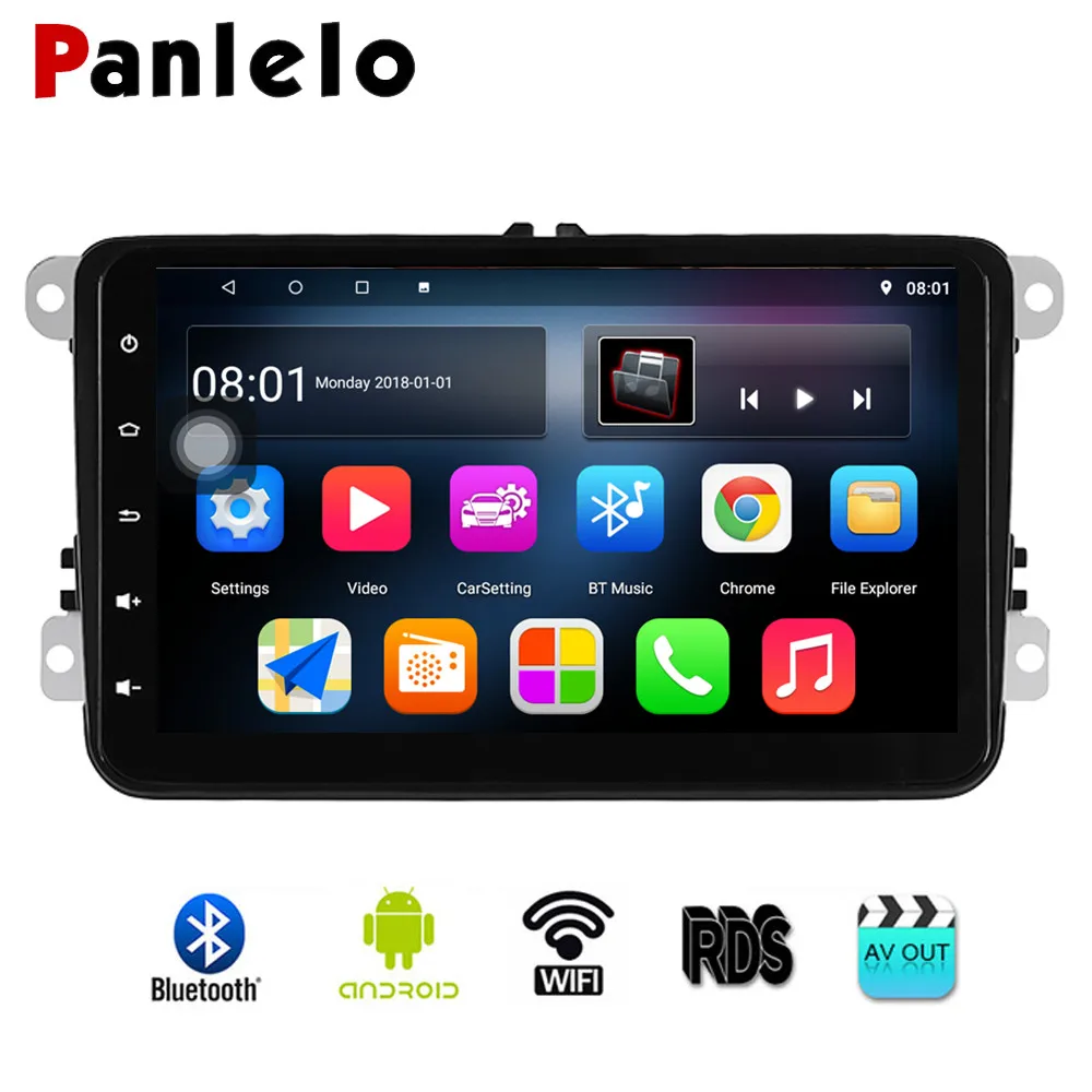 Panlelo 2 Din Автомобильный Радио Мультимедийный видеоплеер для Volkswagen Android 8 1 gps